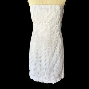 Vineyard Vines white eyelet strapless dress, sz 6